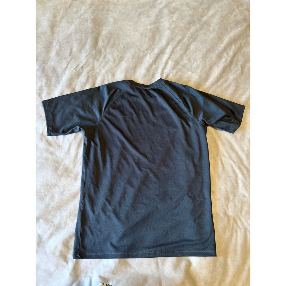 Nike Dri-FIT Mens Medium Black Teal Splash Graphic Training Shirt Raglan Sleeve - Picture 2 of 3